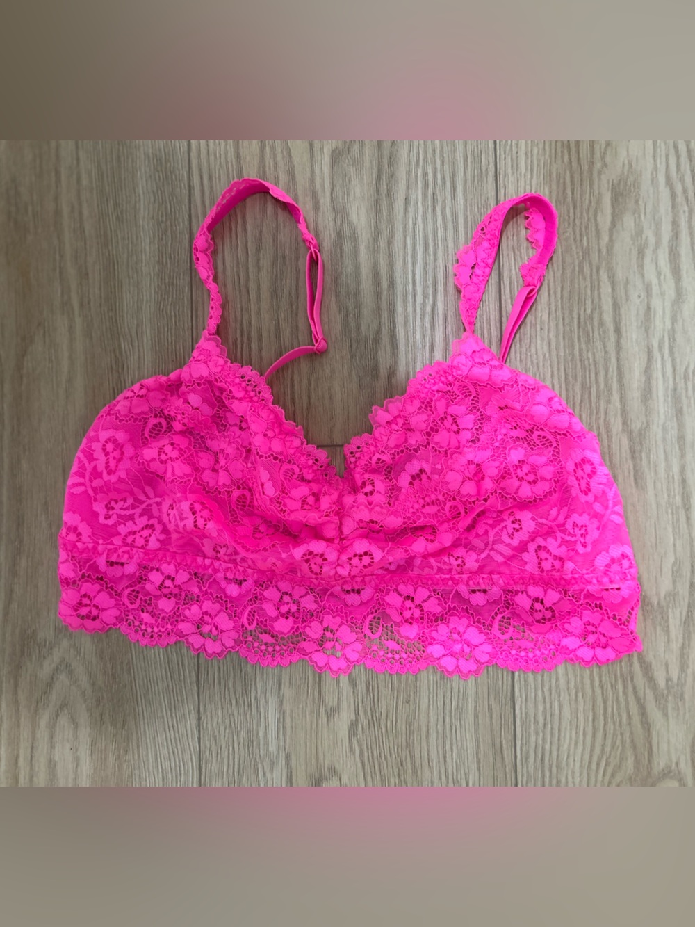 La SENZA Neon Pink Lace Bralette